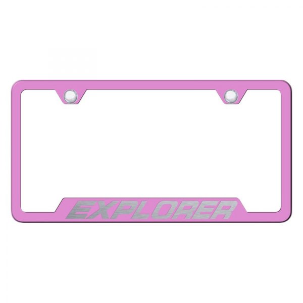 Autogold® - License Plate Frame with Laser Etched Explorer Logo and Cut-Out