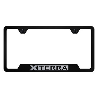 Autogold® - Black License Plate Frame with Laser Etched Xterra Logo and Cut-Out