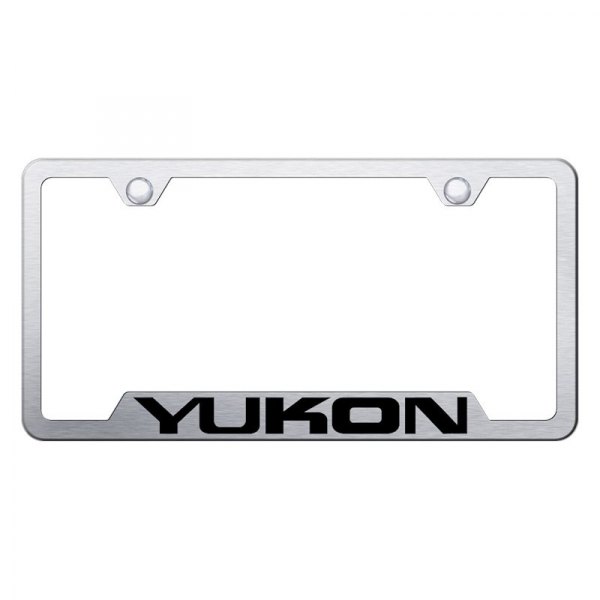 Autogold® - License Plate Frame with Laser Etched Yukon Logo and Cut-Out