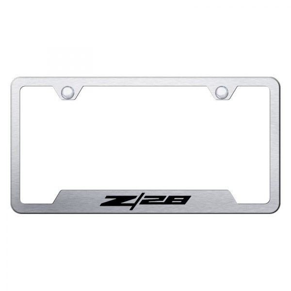 Autogold® - License Plate Frame with Laser Etched Z28 Logo and Cut-Out