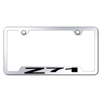 Autogold® - Chrome License Plate Frame with Laser Etched Z71 Logo and Cut-Out