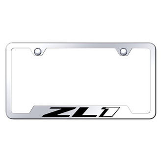 Autogold® - Chrome License Plate Frame with Laser Etched ZL1 Logo and Cut-Out