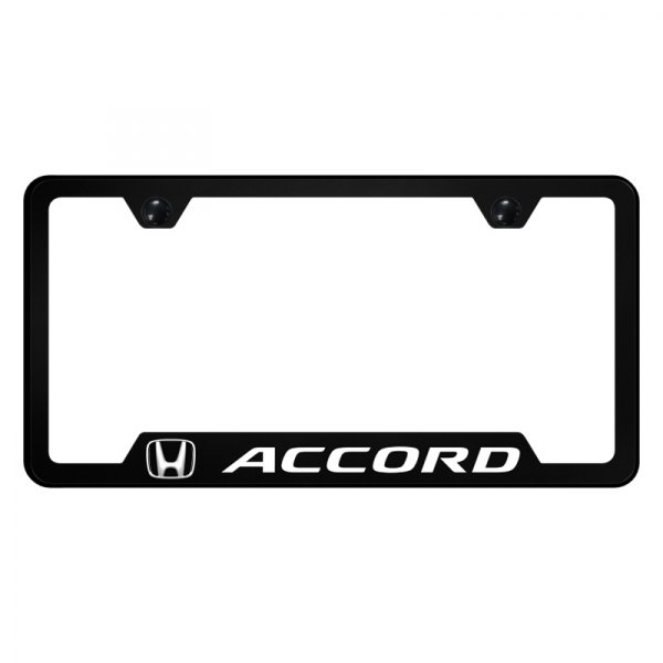 Autogold® - UV Printed License Plate Frame with Notched Accord Logo