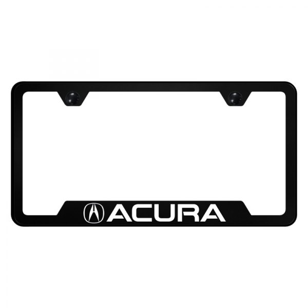 Autogold® - UV Printed License Plate Frame with Notched Acura Logo