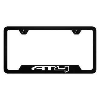 Autogold® - UV Printed Black License Plate Frame with Notched AT4 Logo