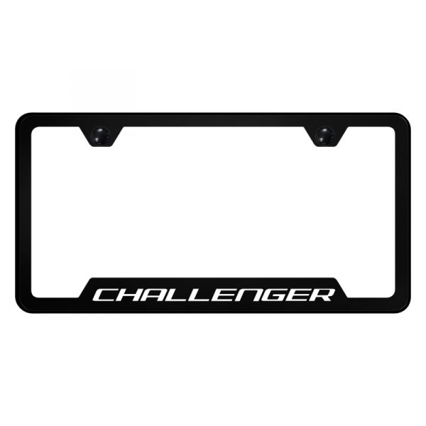 Autogold® - UV Printed License Plate Frame with Notched Challenger Logo