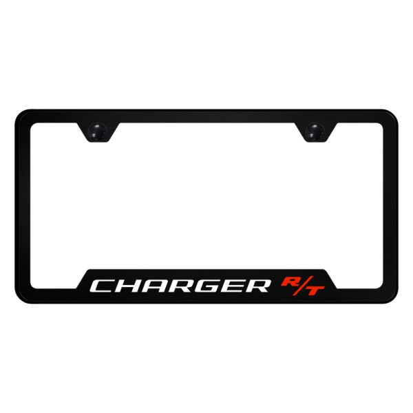 Autogold® - UV Printed License Plate Frame with Notched Charger R/T Logo