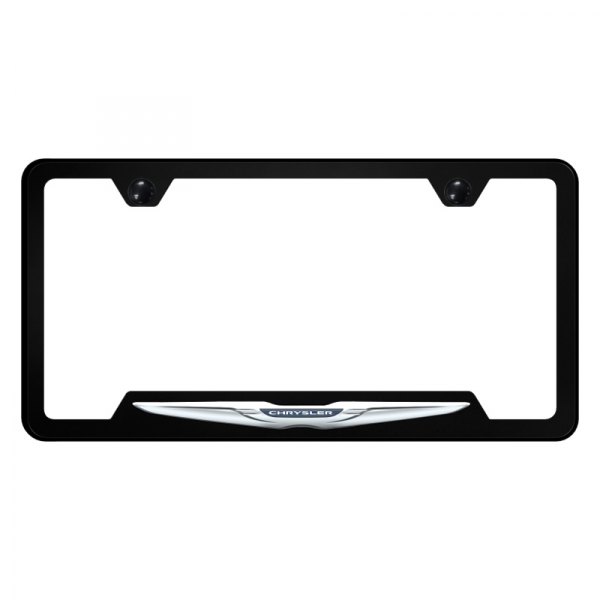Autogold® - UV Printed License Plate Frame with Notched Chrysler Logo