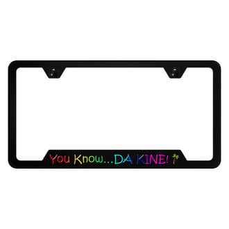 Autogold® - UV Printed Black License Plate Frame with Notched DA KINE Logo