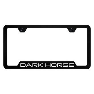 Autogold® - UV Printed Black License Plate Frame Notched