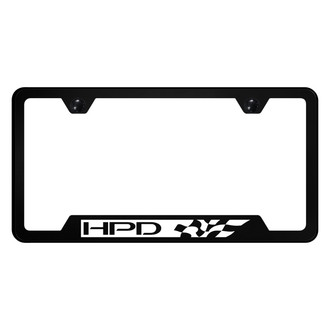 Autogold® - UV Printed Black License Plate Frame with Notched HPD Logo