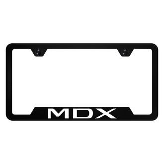 Autogold® - UV Printed Black License Plate Frame with Notched MDX Logo