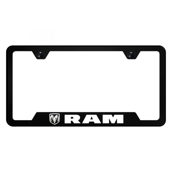Autogold® - UV Printed License Plate Frame with Notched RAM Logo