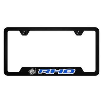 Autogold® - Black License Plate Frame with RHO Head Logo