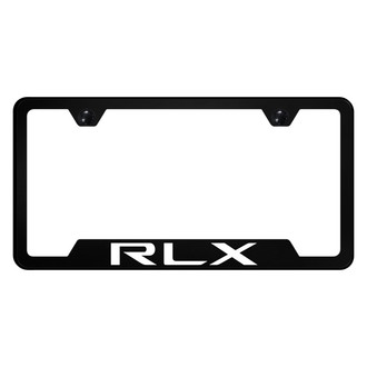Autogold® - UV Printed Black License Plate Frame with Notched RLX Logo