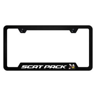 Autogold® - UV Printed Black License Plate Frame with Notched Scat Pack Logo