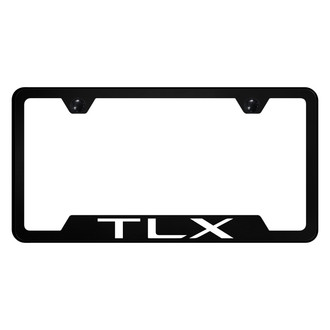 Autogold® - UV Printed Black License Plate Frame with Notched TLX Logo