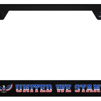Autogold® - UV Printed Black License Plate Frame with Notched UWS Eagle Logo