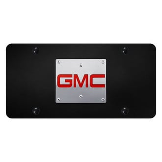 Autogold® - License Plate with 3D Brushed GMC New Emblem