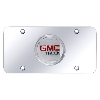 Autogold® - Chrome License Plate with 3D Chrome GMC Truck Emblem