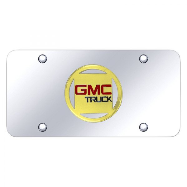 Autogold® - License Plate with 3D GMC Truck Emblem