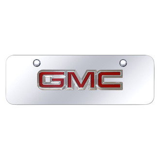 Autogold® - Chrome Mini Size License Plate with 3D Chrome GMC OEM Logo
