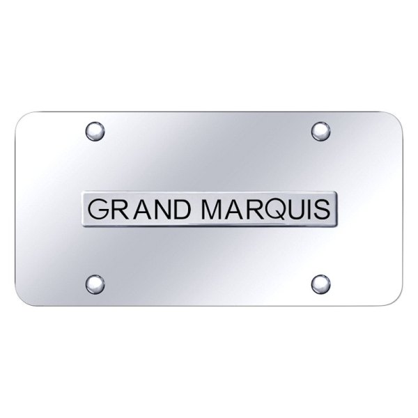 Autogold® - License Plate with 3D Grand Marquis Logo