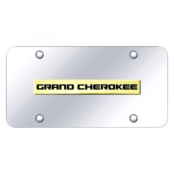 Autogold® - License Plate with 3D Grand Cherokee Logo