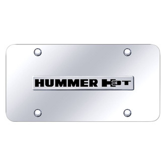 Autogold® - Chrome License Plate with 3D Chrome Hummer H3T Logo