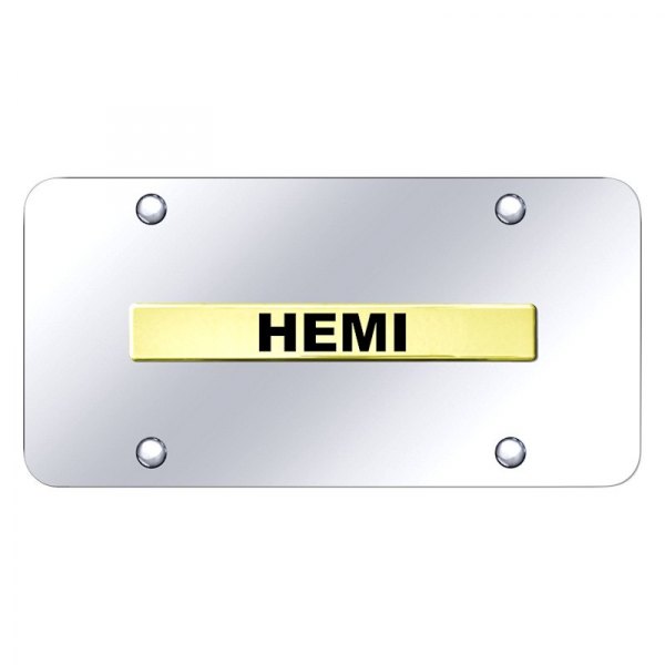 Autogold® - License Plate with 3D HEMI Logo