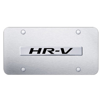 Autogold® - Brushed License Plate with 3D Chrome HR-V Logo