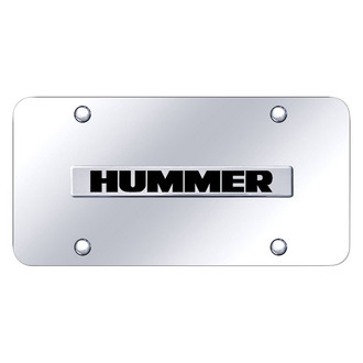 Autogold® - Chrome License Plate with 3D Chrome Hummer Logo