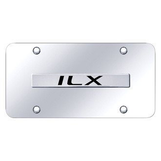 Autogold® - Chrome License Plate with 3D Chrome ILX Logo