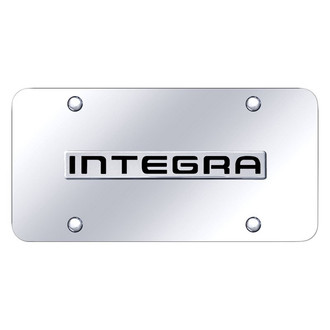 Autogold® - Chrome License Plate with 3D Chrome Integra Logo