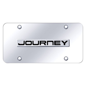 Autogold® - Chrome License Plate with 3D Chrome Journey Logo