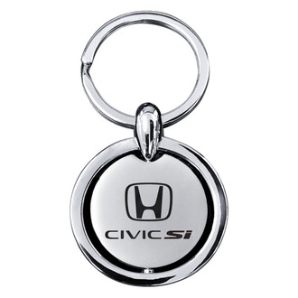 Autogold® - Civic SI Revolver Silver Key Chain