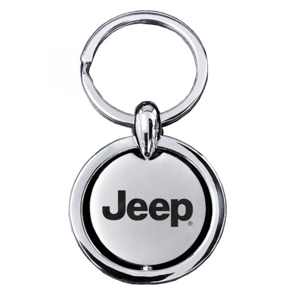 Autogold® - Jeep Revolver Silver Key Chain