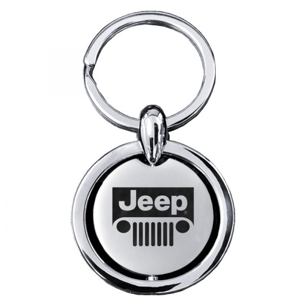 Autogold® - Jeep Grill Revolver Silver Key Chain