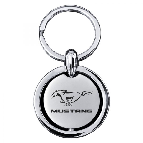 Autogold® - Mustang Revolver Silver Key Chain
