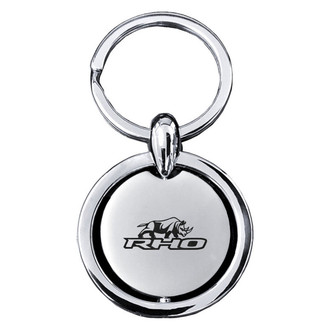 Autogold® - RHO Stacked Revolver Silver Key Chain