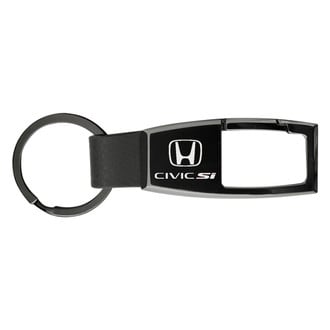 Autogold® - Civic SI Premier Carabiner Black Pearl Key Chain