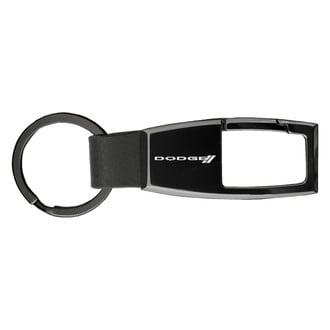 Autogold® - Dodge Stripe Premier Carabiner Black Pearl Key Chain