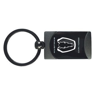 Autogold® - Dark Horse Gun Metal Two-Tone Rectangular Key Chain