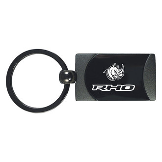 Autogold® - RHO Head Gun Metal Two-Tone Rectangular Key Chain