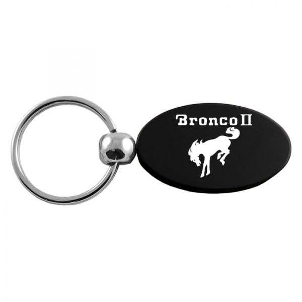 Autogold® - Bronco II Black Oval Key Chain