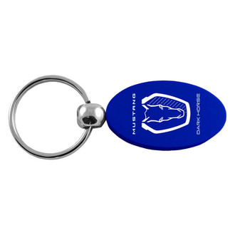 Autogold® - Dark Horse Blue Oval Key Chain