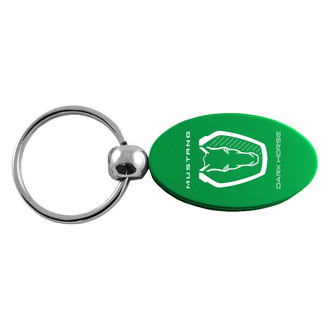 Autogold® - Dark Horse Green Oval Key Chain