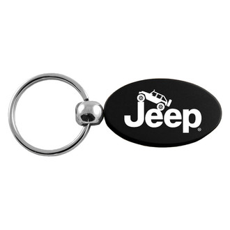 Autogold® - Jeep Climbing Black Oval Key Chain