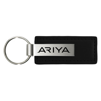 Autogold® - Ariya Black Leather Key Chain
