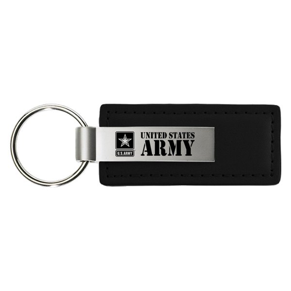Autogold® - Army Black Leather Key Chain
